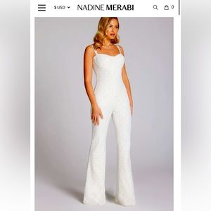 Nadine Merabi Jumpsuit, white, size XS